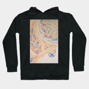 detail of stone work and stained glass. Hoodie